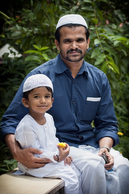 A father with his son