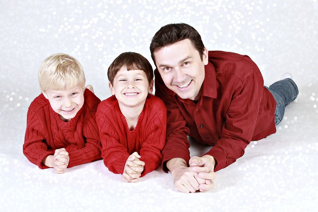 Father with two sons