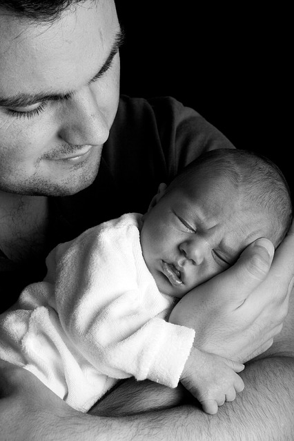 A father with his newborn