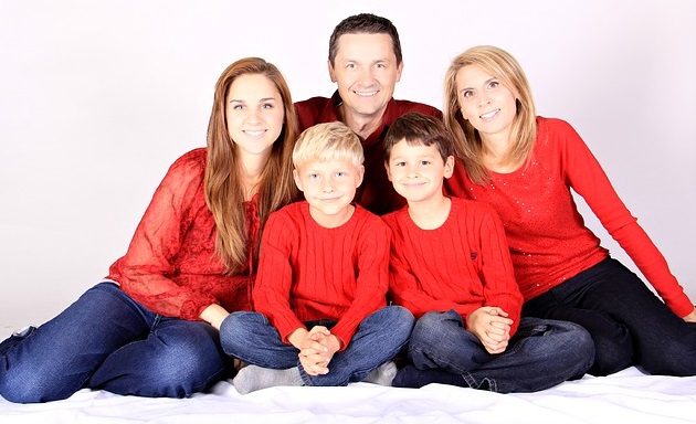 Family holiday portrait